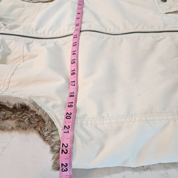 Vintage Gap Women's XL Vintage Reversible Zip Vest Faux Fur & Cotton Blend - Picture 11 of 11